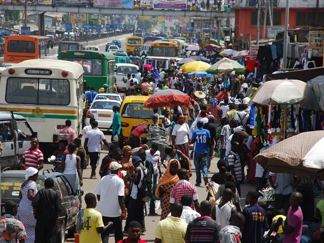 a photo of people in town