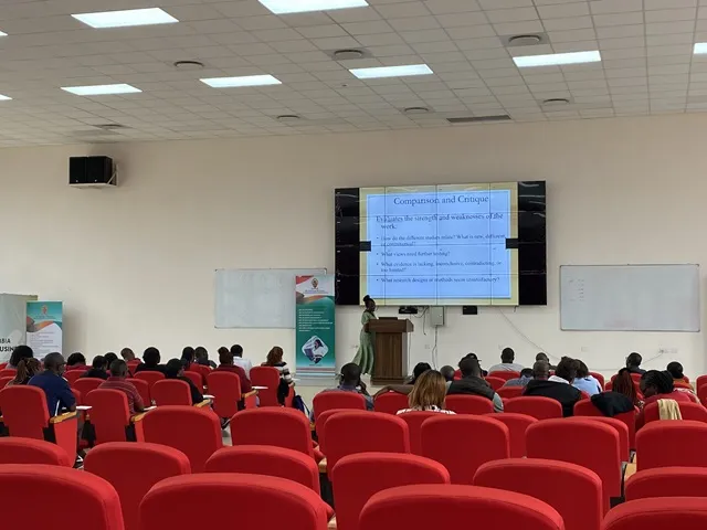 Graduate School of Business Students in the new GSB building