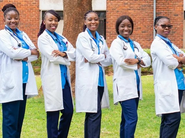 Students from the school of nursing sciences